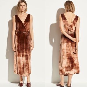 Vince Pann Wrap Velvet Midi Dress XS WORN ONCE